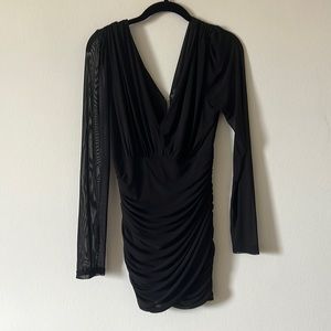 Black dress with long sleeves